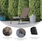 Flash Furniture Black/Brown Adjustable Chaise Lounge with Arms JJ-LC323-BLK-BR-GG - alternate 2